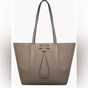 Strathberry Osette Leather Shopper tote taupe